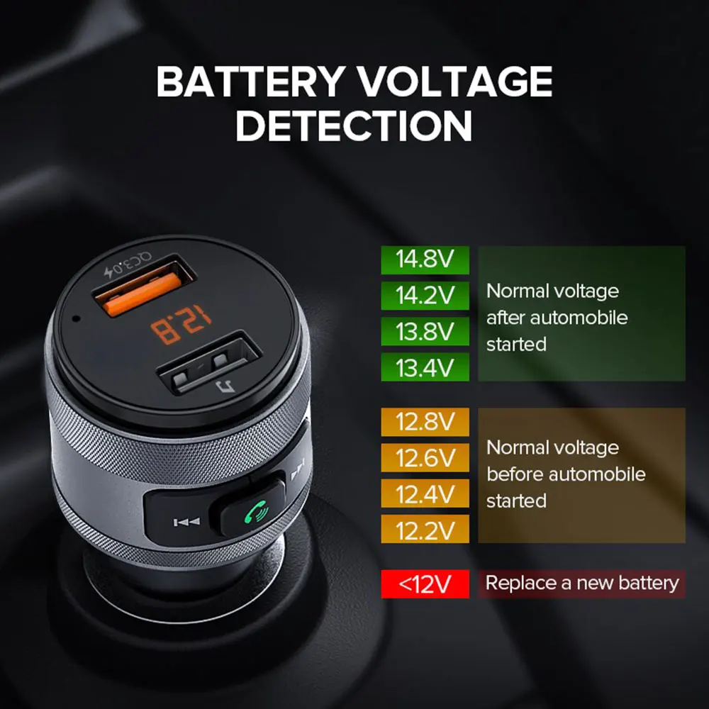 Bluetooth 4 2 fm передатчик автомобильное быстрое зарядное устройство QC3.0 u диск