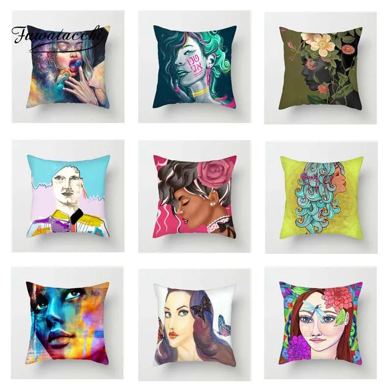 Fuwatacchi масляная живопись наволочка цветок художественная красота декоративная