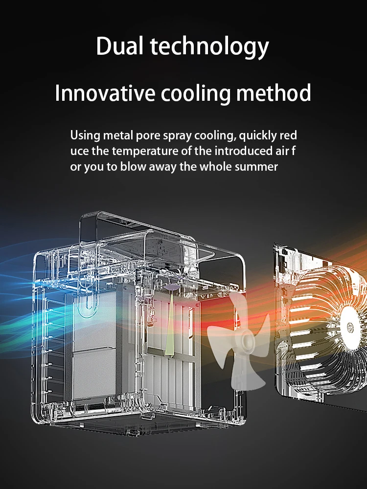 

Portable Air Conditioner, USB Air Cooler Fast Cooling, Water Cooler For Home And Office Ventilador Fan High Quality