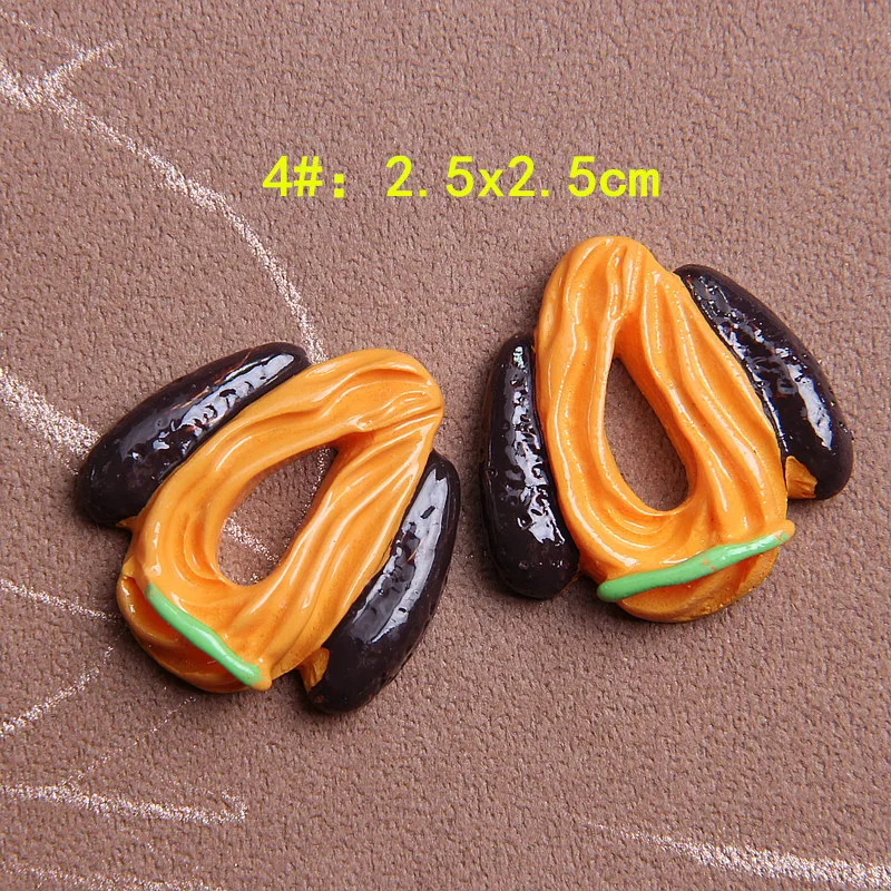 

Kawaii 10pcs Mixed Food DIY Flatback Resin Cabochons Mini Food Cakes Donuts Biscuit Miniature Kitchen Decoration For Children