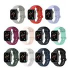 Ремешок силиконовый для Apple Watch band 44 мм 40 мм 41 мм 45 мм, Воздухопроницаемый браслет для iWatch correa для apple Watch 7 6 SE 5 4