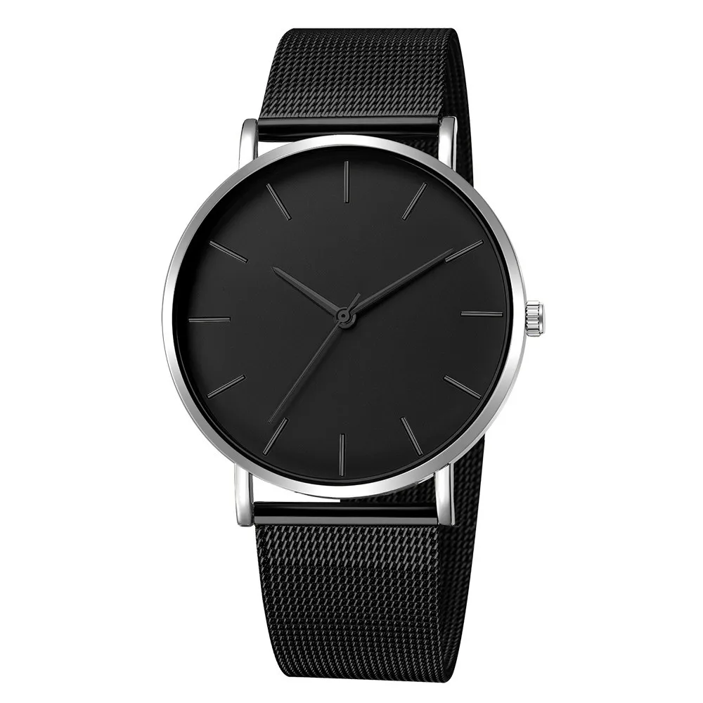 As Photo Ультра тонкие часы мужские часы из нержавеющей стали-мужские военные спортивные часы Аналоговые кварцевые наручные часы relojes de hombre# N03 - Цвет: As Photo