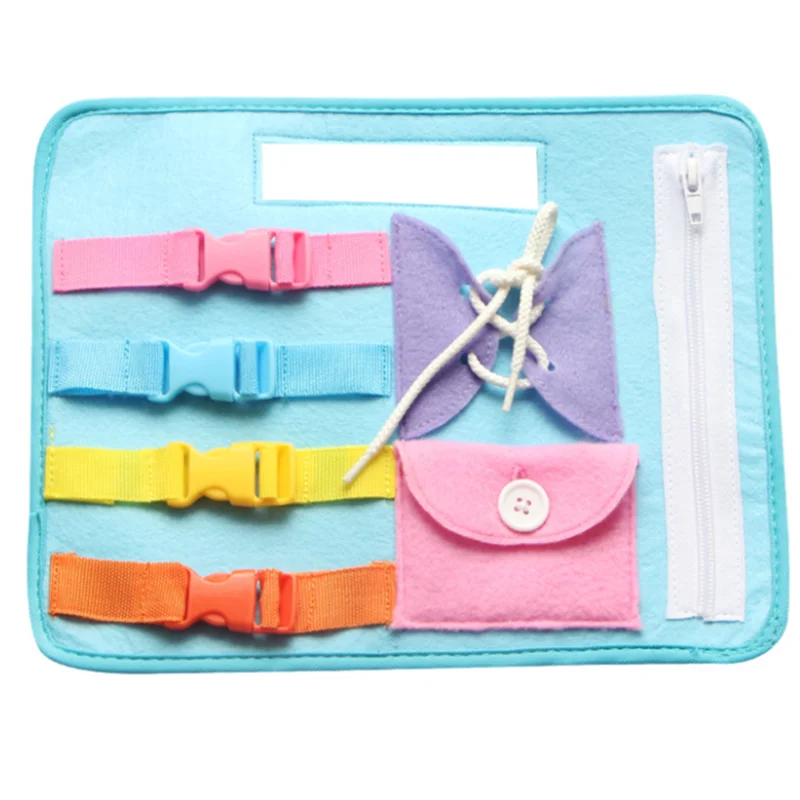 

Baby Busy Board Montessori Basic Skills Life Skills Dress Teaching Activity Board Learn to Dress Educational Learning Toy