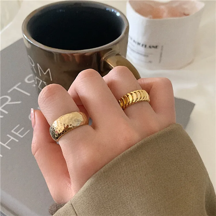 

Gold Rings For Women And Men Simple C Shaped Casual Finger Ring Jewelry Vintage Style Elegant Charms Rings Girls Golden Jewellry