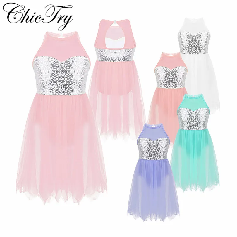 Балетное платье с блестками для маленьких девочек платье-пачка без рукавов