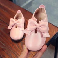 new toddler baby little girls bowknot flat black pink casual leather shoes for girls school shoes 1 2 3 4 5 6 7 8 9 years 2021