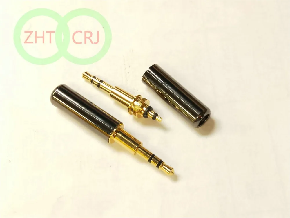 10 шт Мини 2 5 мм переменного тока 3 полюсный Медь длинный штекер аудио разъем для