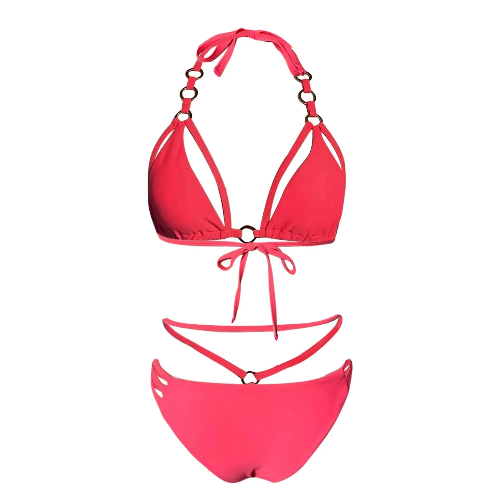 

2021 Bikini Women Swimsuit Push Up Swimwear Tethered Beach Wear Brazilian Bikini Set Bathing Suit Female Cut Out Biquinis Femme