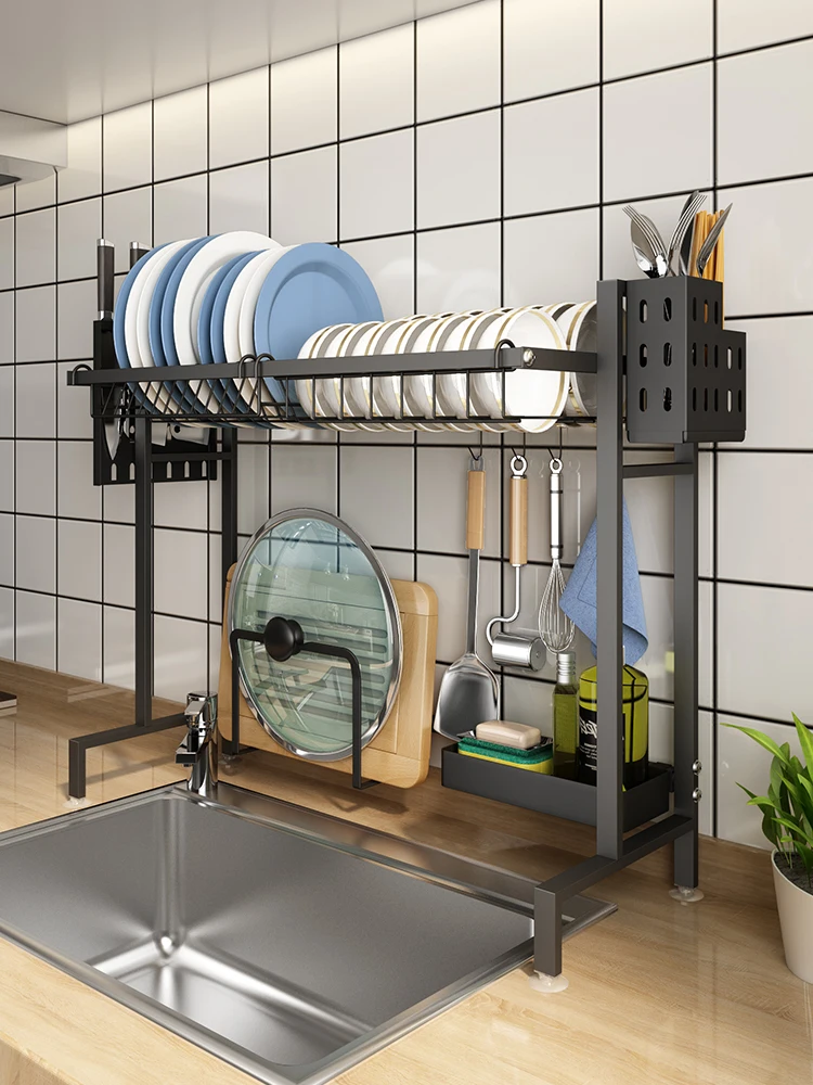 Стеллаж для кухонной раковины из нержавеющей стали|Подставки хранения и