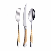 3pcs spoon fork knife set tableware stainless steel cutlery setv mirror cutlery gold silver luxury dinner set tableware flatware