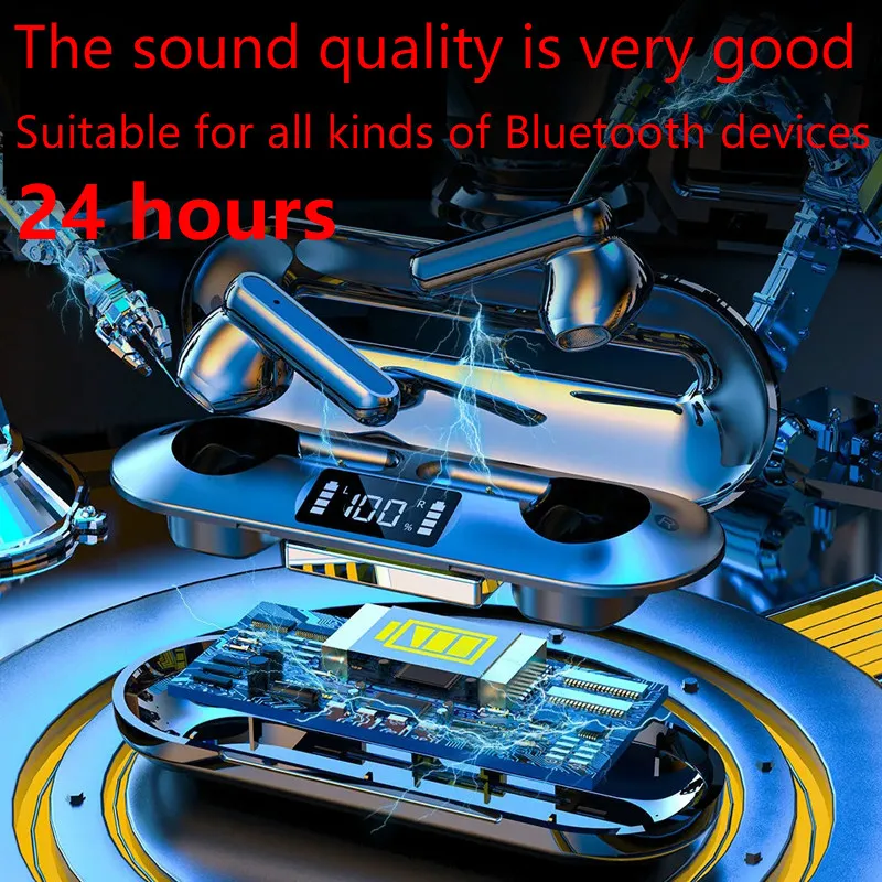 

LLseapure Tws Upgraded Bluetooth 5.2 Earphones 12D Sound Quality Heavy Bass Stereo Head Waterproof Sports Music Games Headphones