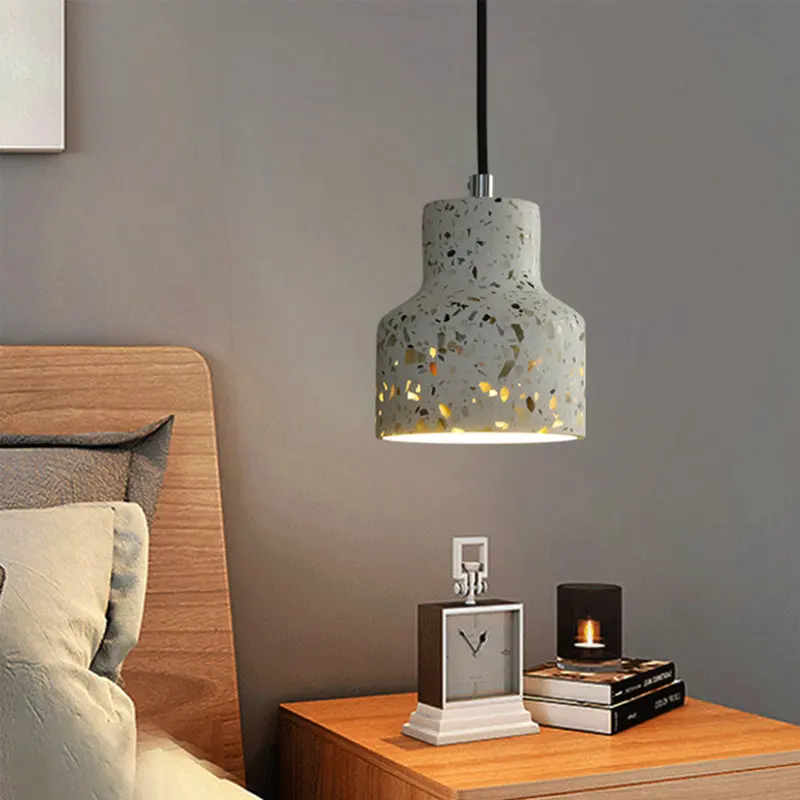 Современный минималистичный небольшой цементный светодиодный подвесной