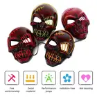 Новый стиль светодиодная светящаяся маска для Хэллоуина вечевечерние ужасная Карнавальная маска для вечеринки светящаяся многоцветная маска Маскарадная маска Декор Косплей