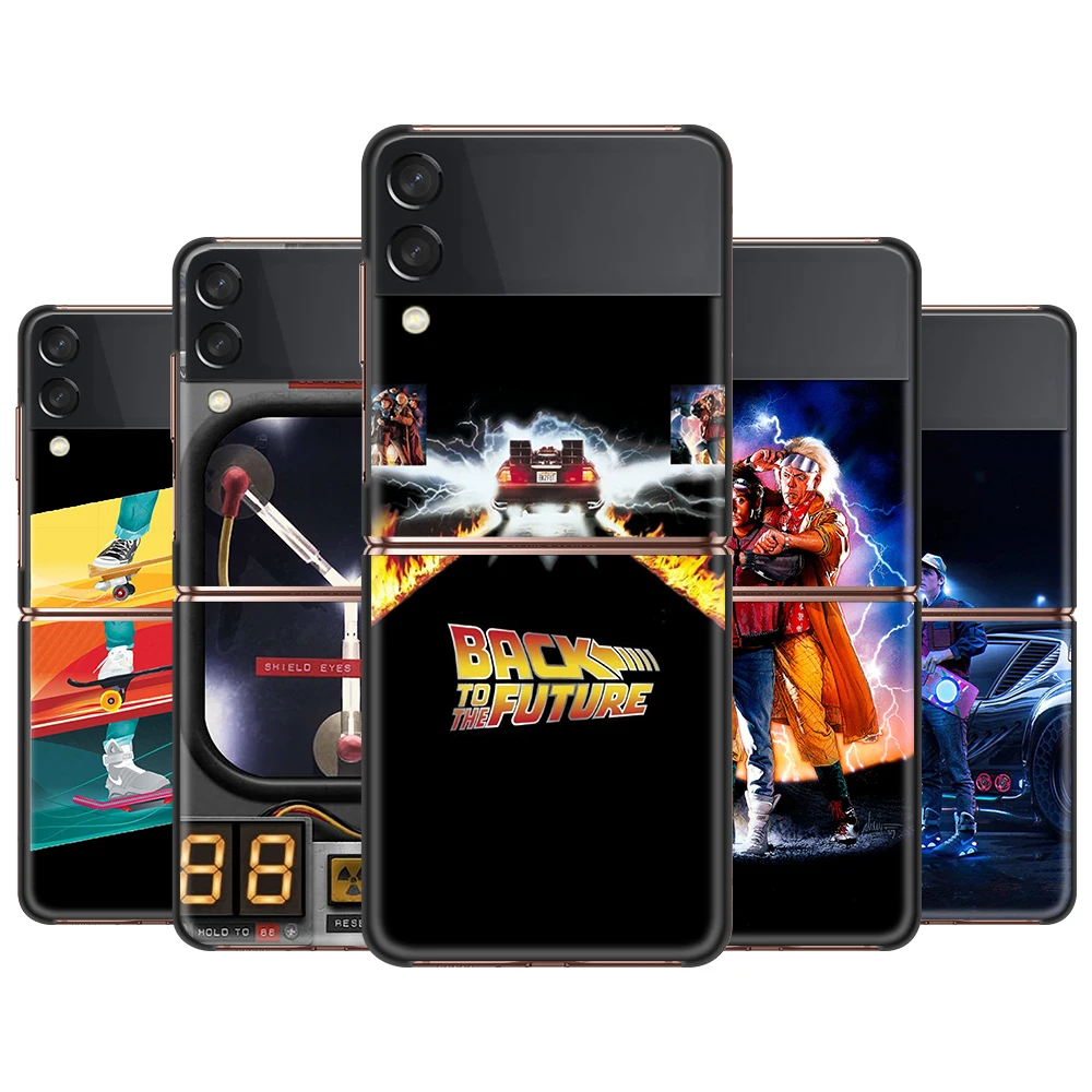 

Back To The Future Cover For Samsung Galaxy Z Flip 6.7" Flip3 5G Black PC Hard Phone Case Segmented Protect Coque