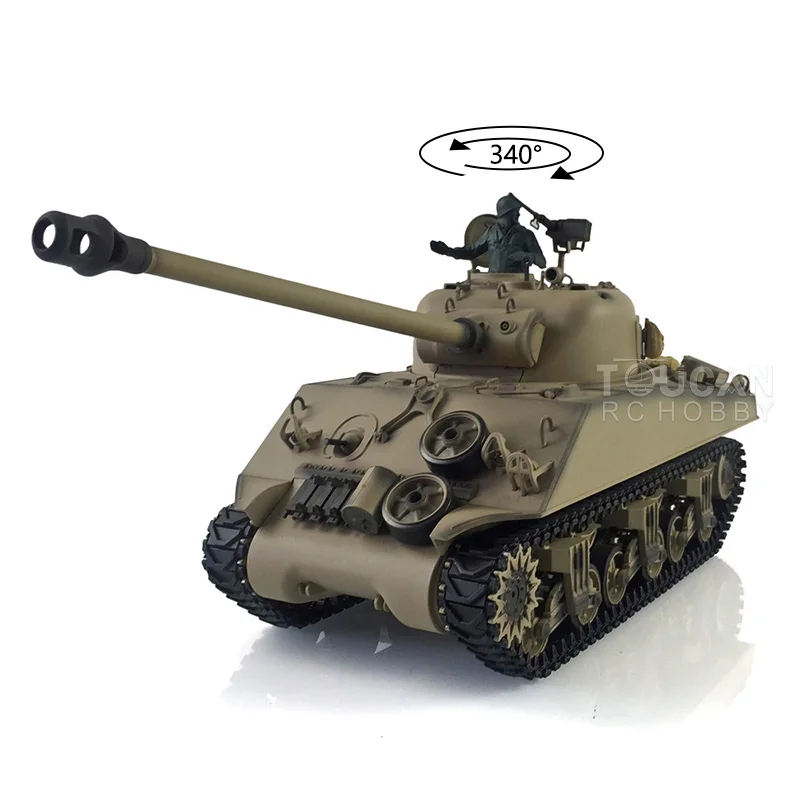 2 4G Henglong 1/16 TK7.0 пластиковая версия M4A3 Sherman RTR радиоуправляемая модель танка 3898 TH17665 |