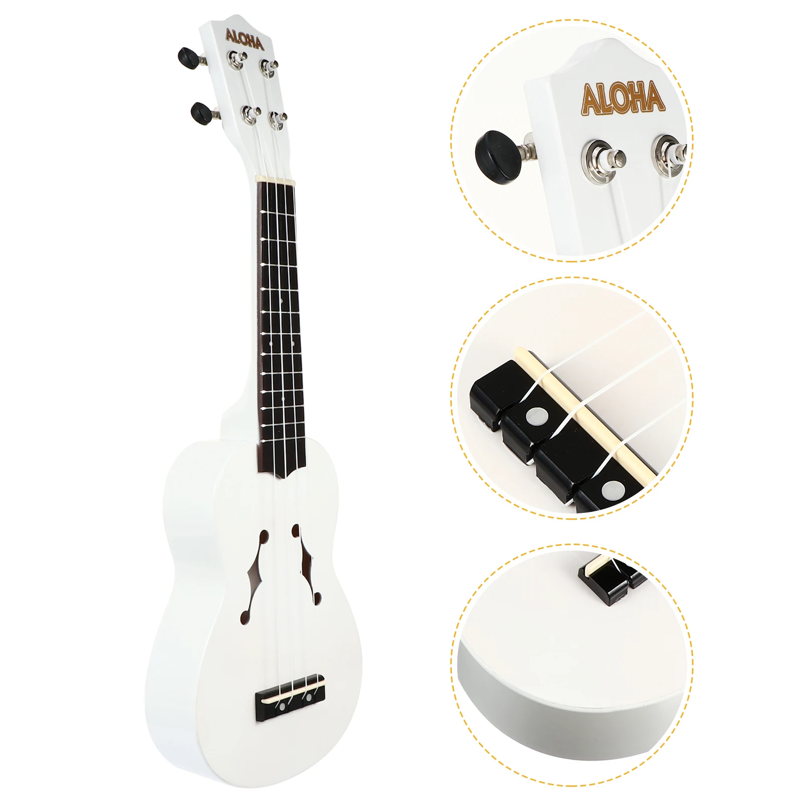 

1 Set 21 Inches Hand Painted Ukulele Wooden Ukulele Instrument For Starter