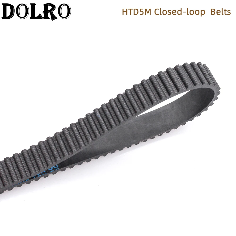 Синхронный ремень синхронизации HTD5M Длина шага 245/250/255/260/265/270/280/285/290/295/300 мм Ширина