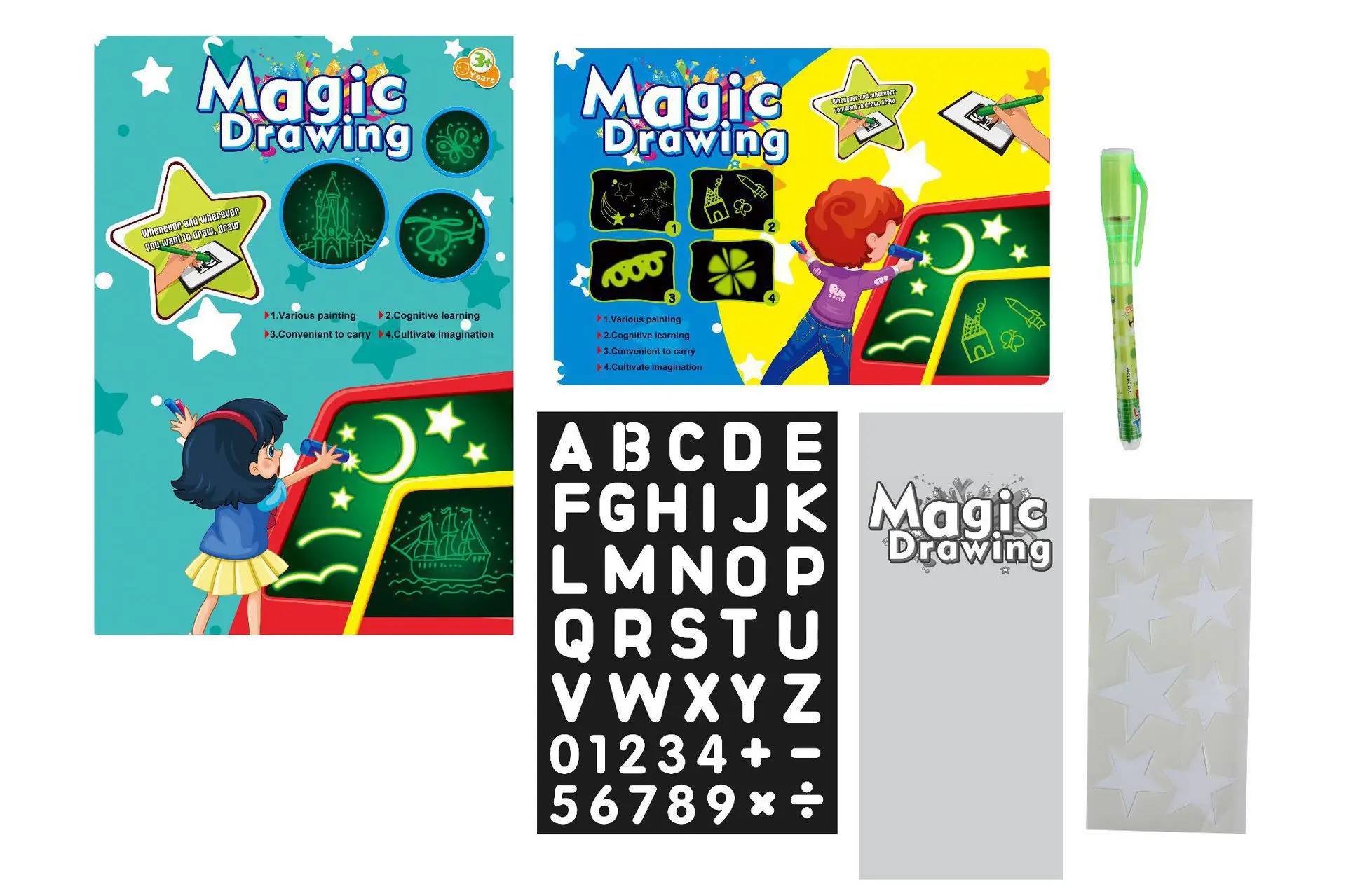 Светильник для рисования Веселый светильник флуоресцентная живопись 3d Граффити