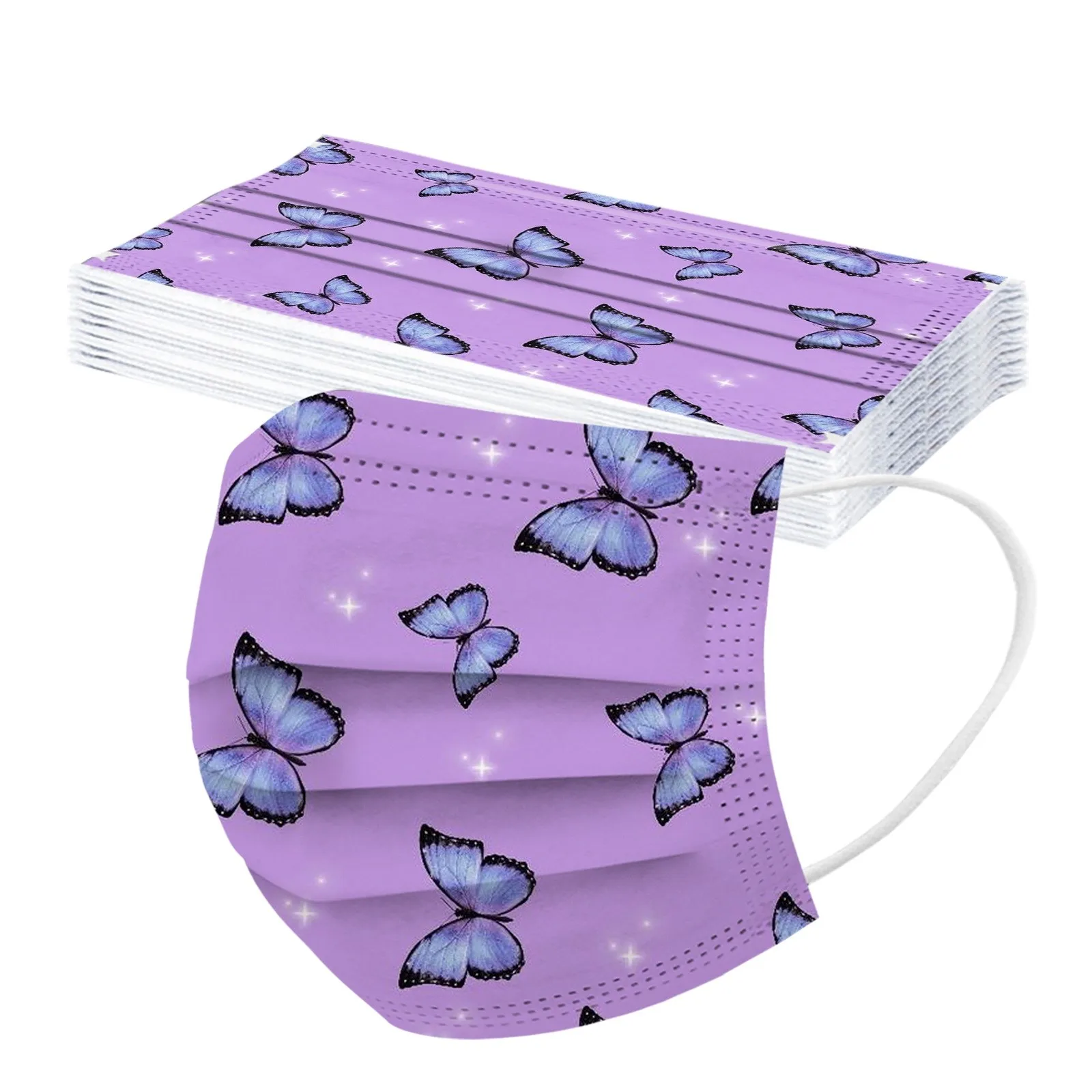10 шт для взрослых 3 слоя одноразовая маска лица с бабочками рот маски защита рта