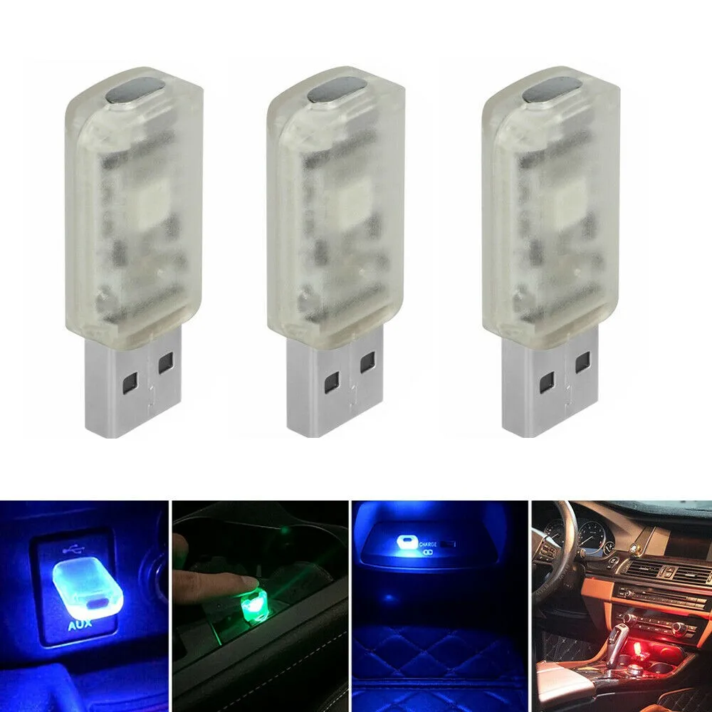 

3pcs Ambient Light 5V Accessories Car Interior Light Neon Colorful LED