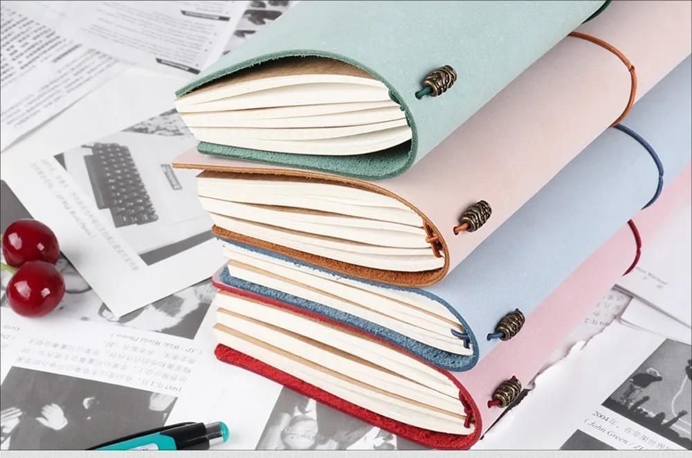 Записная книжка из натуральной кожи, ручная работа, винтажный дневник из воловьей кожи, Дневник для путешествий, блокнот, планировщик, подарок, купить 1 получить 11 аксессуаров