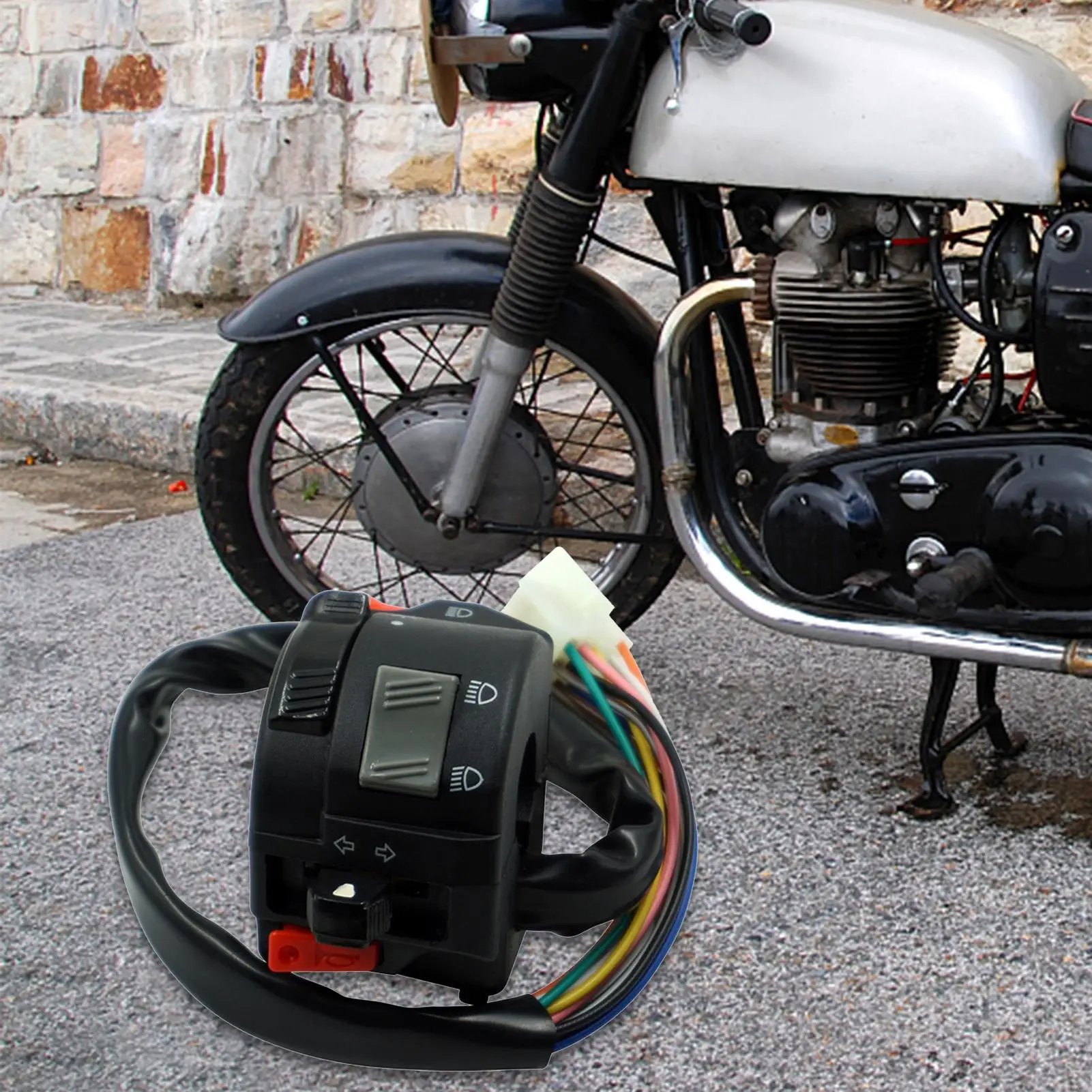 22 мм RXKNEW 125 МОТОЦИКЛ Переключатель ВКЛ-ВЫКЛ с левой стороны руля Кнопка Разъем