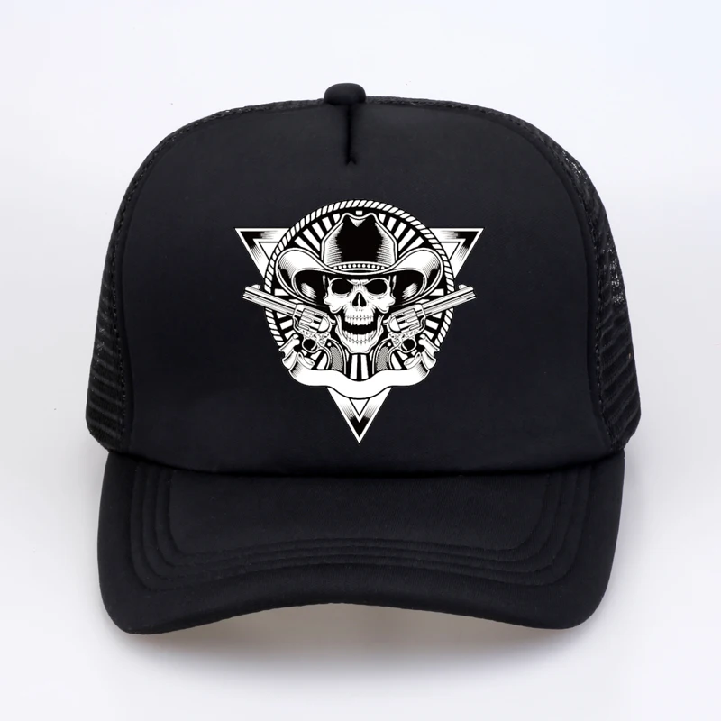 Бейсболка мужская с двойным рисунком черепа модная бейсболка в стиле панк 3D