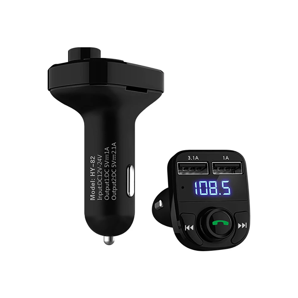 

Car Kit Bluetooth MP3 Player Dual USB Car Charger DC12-24V Hands-free Call Wireless FM Transmitter Radio Adapter Fast Charger