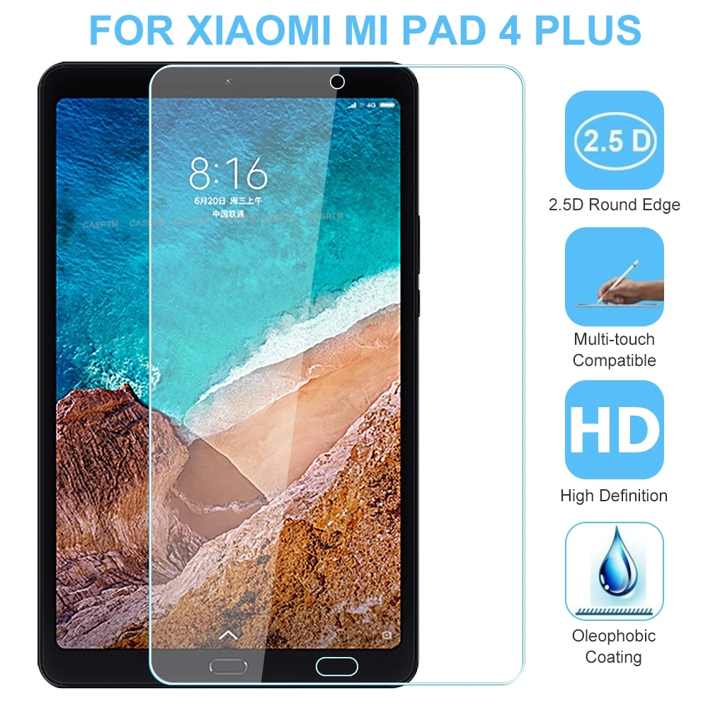 Закаленное стекло 9H для Xiaomi Mi Pad 4 Plus Защита экрана MiPad 10 1 полное покрытие планшета