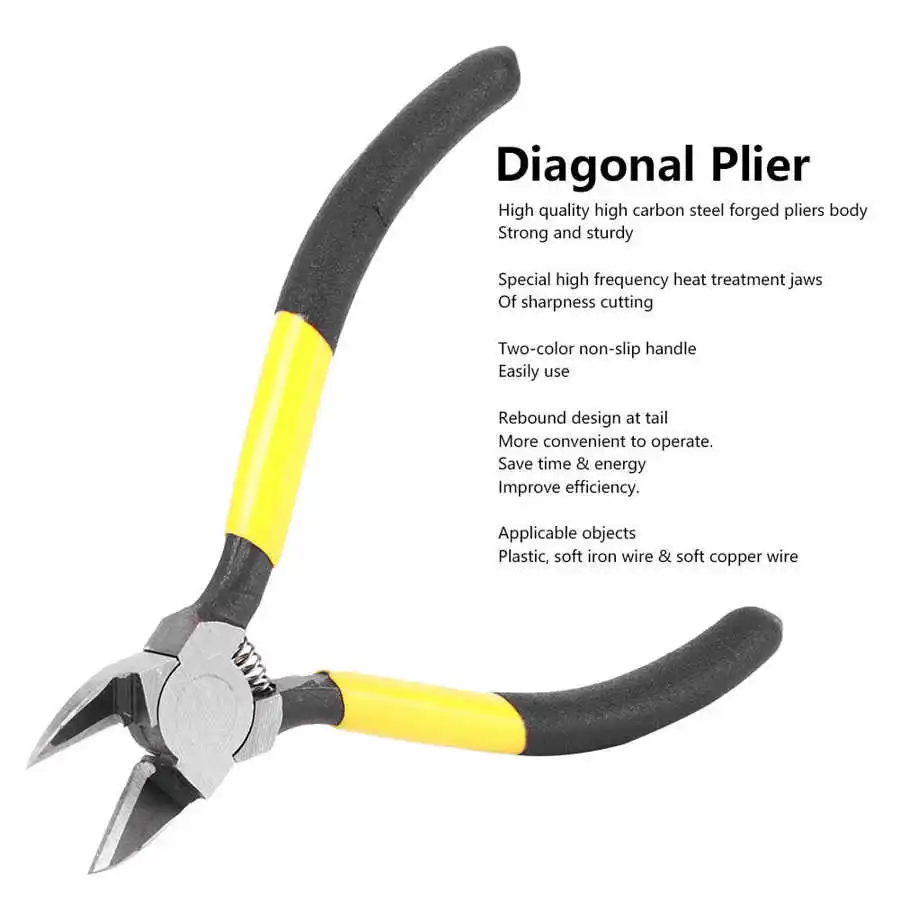 Диагональные плоскогубцы корпус из высокоуглеродистой стали 2 цветная