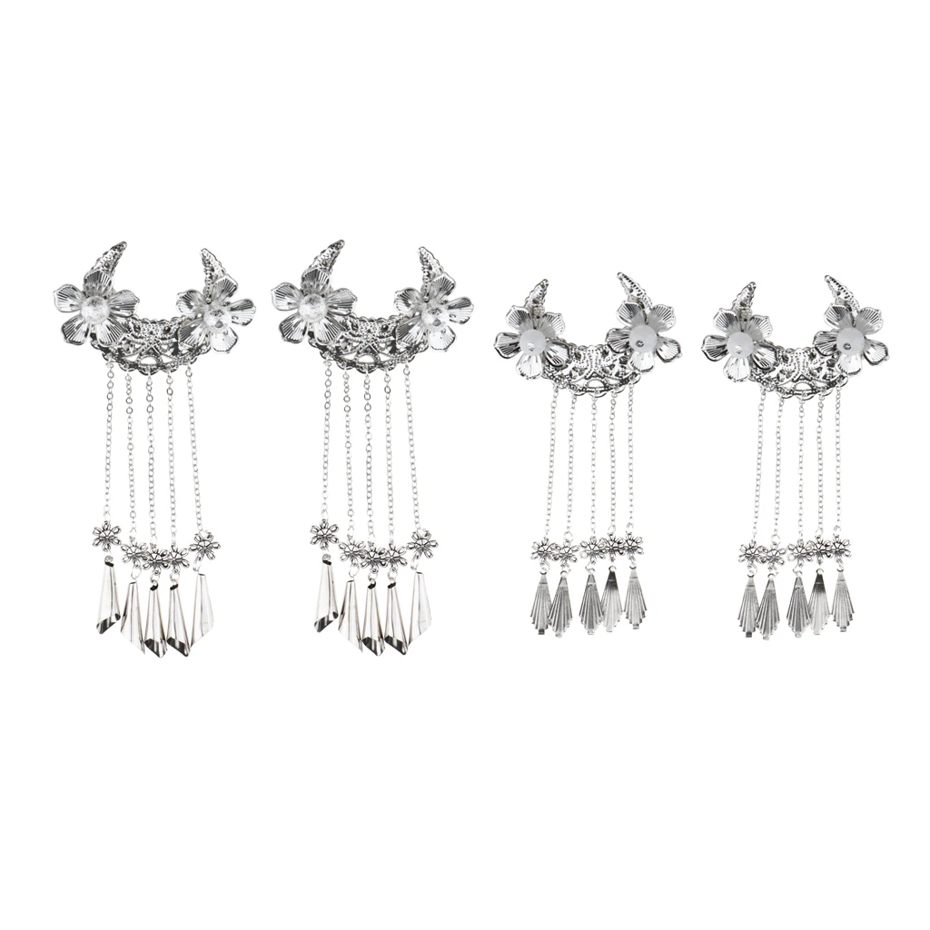 4 шт Ретро цветок заколка для волос Китайский древний костюм косплей аксессуары |