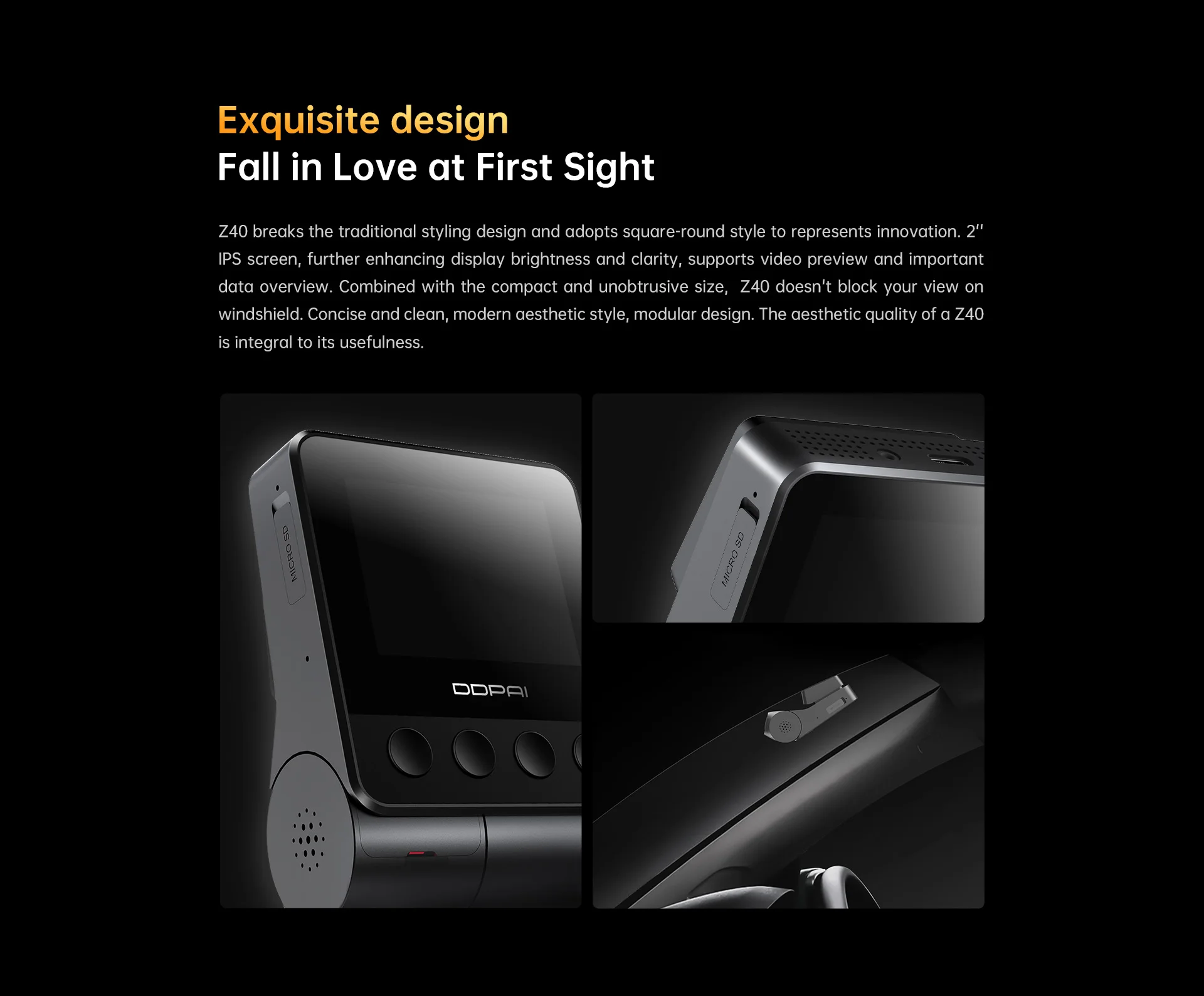 $74.04 DDPAI Z40 Dash Cam Dual Car Camera Recorder Sony IMX335 1944P HD Video GPS Tracking 360 Rotation Wifi DVR 24H Parking Protector