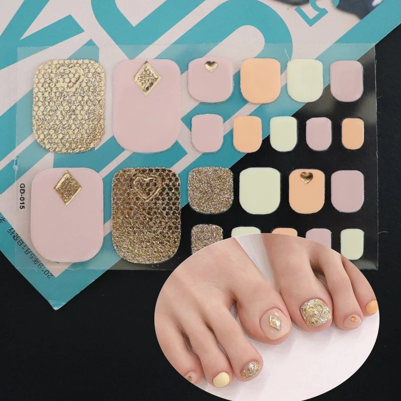 Наклейки для ногтей на ногах водостойкие нетоксичные 22 шт./партия | Красота и