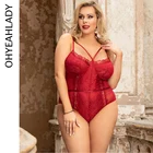 Женский кружевной комбинезон Ohyeahlady, Бандажное боди, женское сексуальное эротическое боди, сетчатый комбинезон, женский комбинезон, костюмы