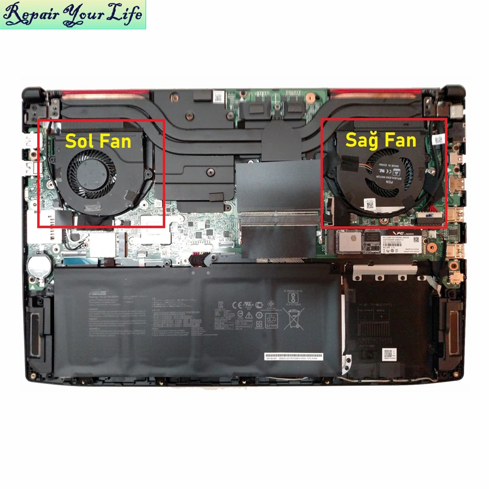 5v computer cooling fans cpu cooler gaming laptop for asus rog fx503 fx503vd gl503vd gl503 gl703vd 13nb0gi0ap0701 13nb0gq0ap0201 free global shipping