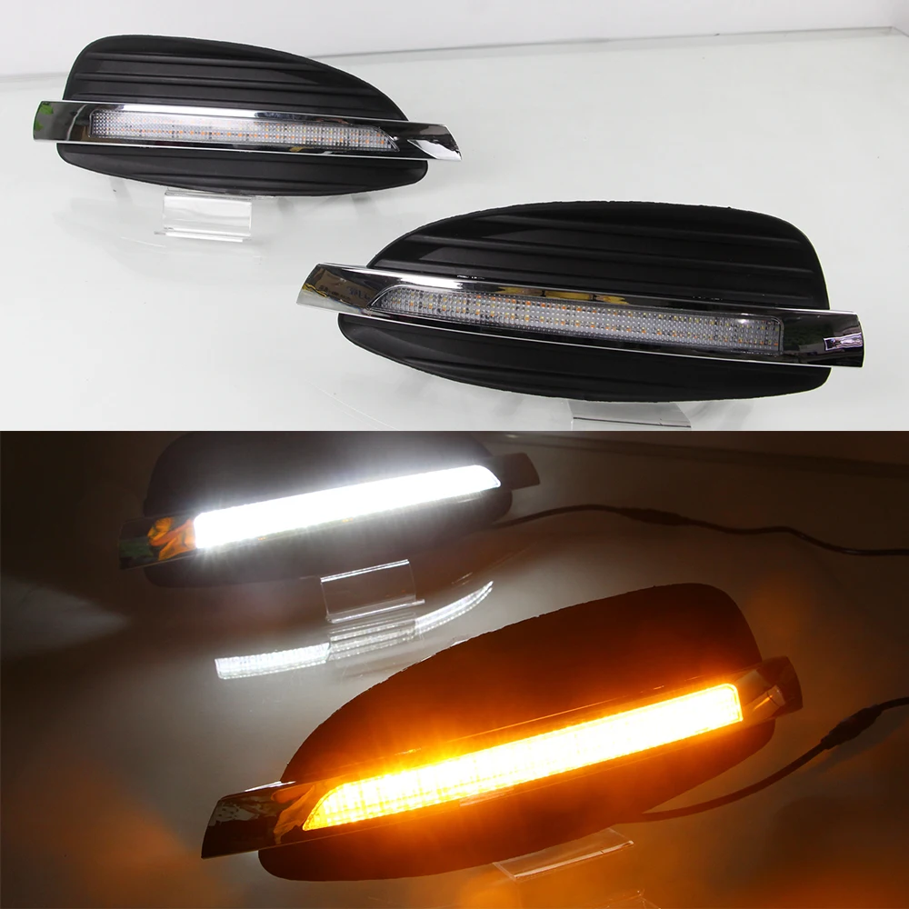 2 шт. Светодиодный дневной светильник автомобиля Accessories12V DRL Противотуманные фары