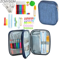 zcmyddm 72pack crochet hooks kit with storage case for hand crochet hooks set knitting accessories diy craft yarn weave tools