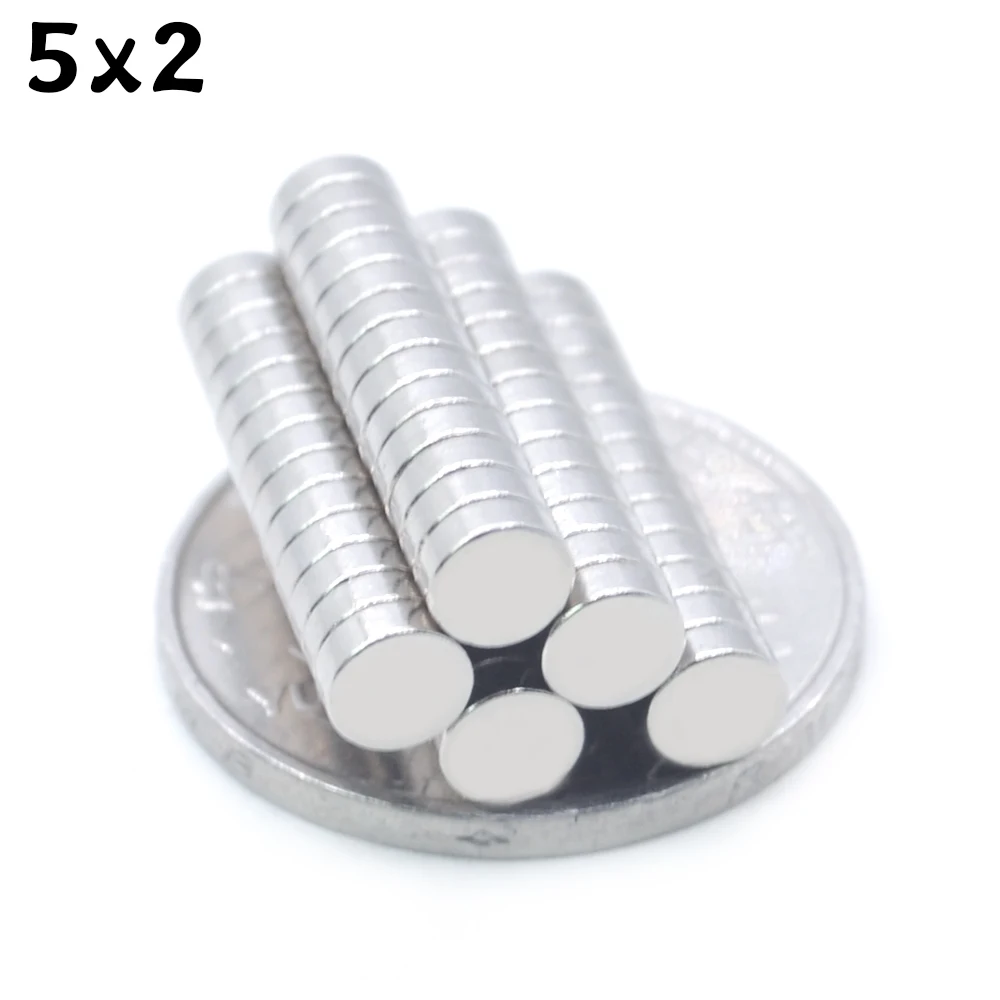 5x2 500 шт. Диск D5 * 2 мм тяги 0 4 кг Мощный Неодимовый Постоянный редкоземельный магнит