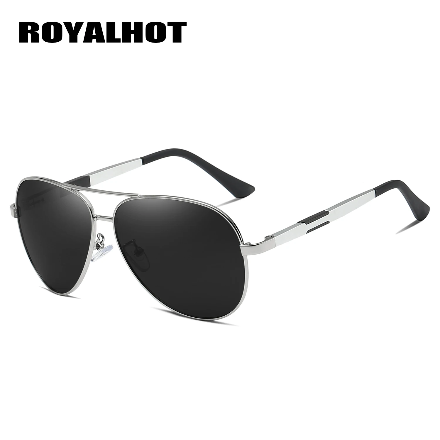 RoyalHot, мужские, женские, поляризационные, алюминиево-магниевые, овальная оправа, солнцезащитные очки для вождения, солнцезащитные очки, солнцезащитные очки, мужские очки, 900p64 - Цвет линз: Silver Grey