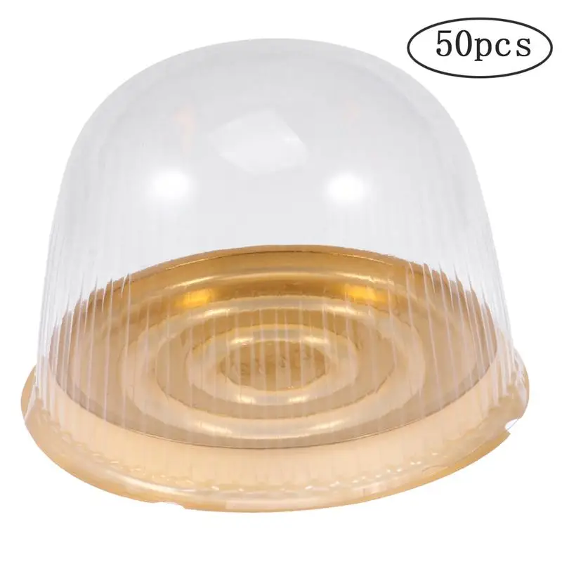 50 шт 6 дюймов прозрачная коробка для кексов коробки тортов и упаковка пластиковые