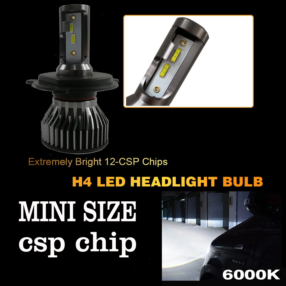 ZTZPIE 80 Вт 12000LM 6000K 9005/HB3 9006/HB4 H3 H1 H8 H7 H4 H11H9 Led автомобилей головной светильник со