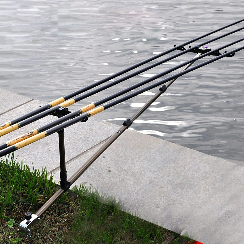 

Fishing Rod Adjustable Aluminium 1.5M 1.7M 2.1M Rod Pole Holder Bracket with Support Bipod