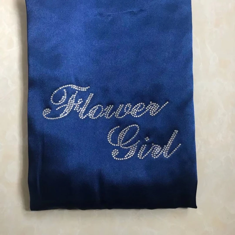 Оптовая продажа детский атласный шелковый халат кимоно для девочек банный с