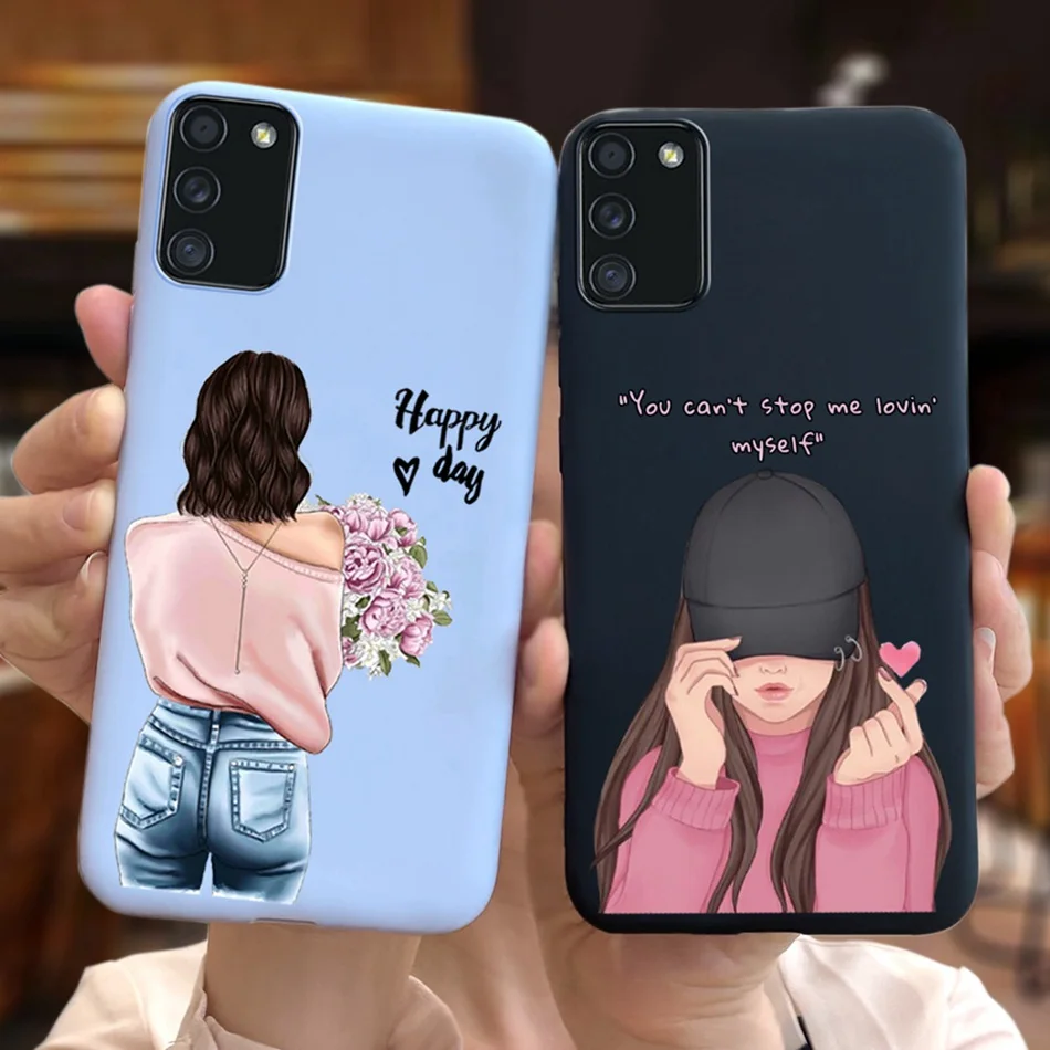 Чехол для Samsung A02s A025F мягкий матовый милый чехол-накладка Galaxy SM-A025F A 02S чехол-бампер