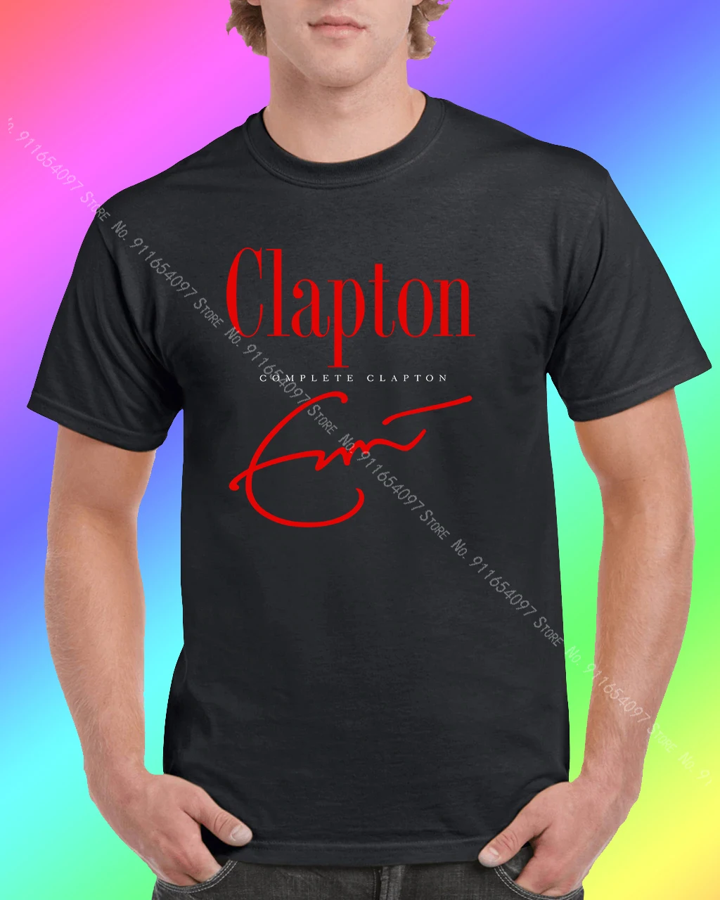Футболка Эрик Клэптон певец идеальная летняя повседневная корзина с фруктами