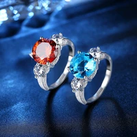 women ring charm personality color party fashion design white gold zircon ring women accessories anniversary gift