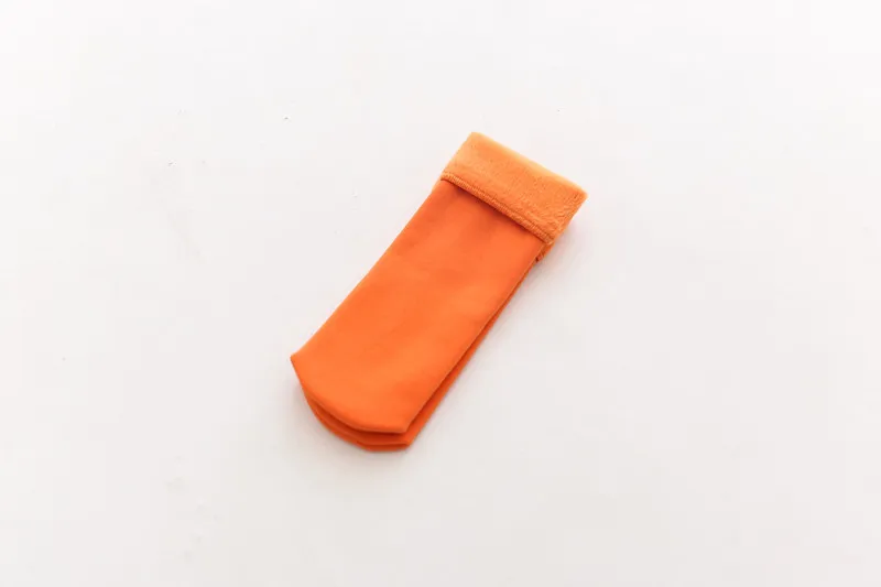 orange Wamer/Зимние Детские утепленные шерстяные кашемировые зимние носки бесшовное бархатное сапоги детские носки-тапочки для От 3 до 12 лет - Цвет: orange
