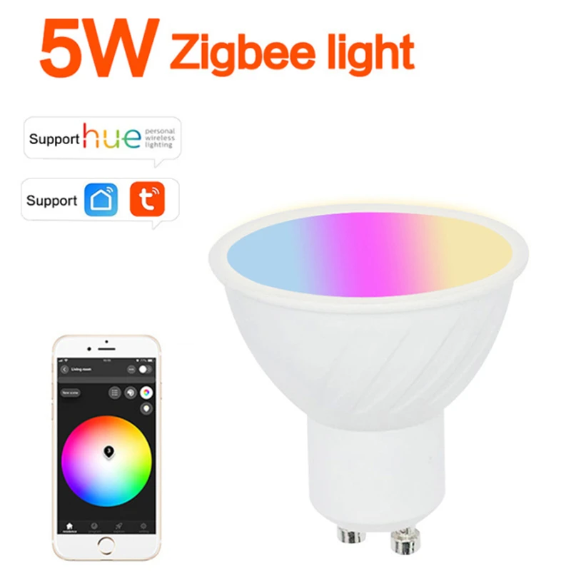 

Умсветильник Светодиодная лампа Tuya Zigbee 3,0, 5 Вт, с регулировкой яркости