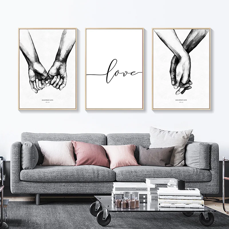 Рисование рук любовь Цитата плакаты и принты Картина на холсте печатный плакат