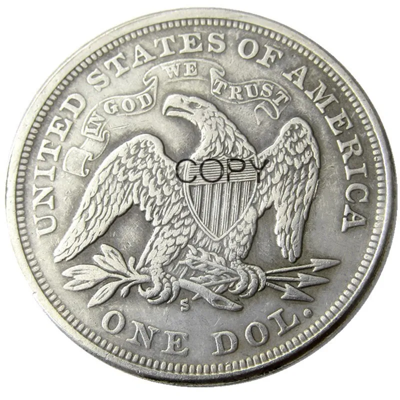 

1873S Seated Liberty Dollar Silver Plated Copy Coins